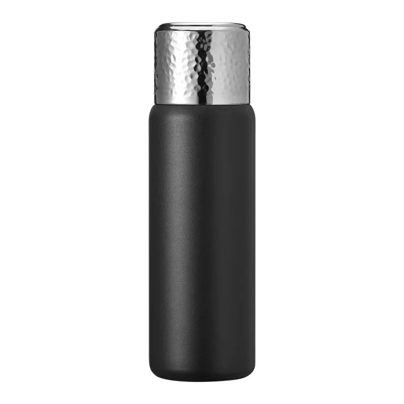 Thermal Bottle with Tea Cup Lid Hot Cold Drink Stainless Steel Vacuum Insulated Thermos with Tea Infuser Strainer Travel Work