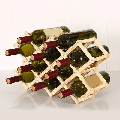 Stackable Wine Storage Rack 3, 5, 6, 10 Bottle Wooden Wine Rack home brewery & wine making barware Red Wine Cabinet Bar Tools