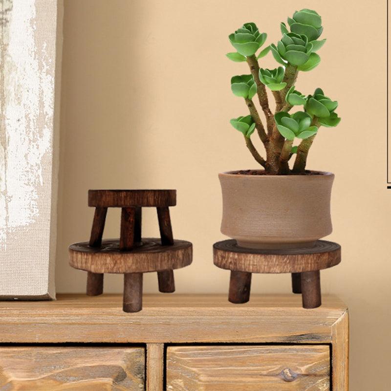 RusticRoot Support - Decorative and Durable Flower Pot Stand, with a Robust and Elegant Design.