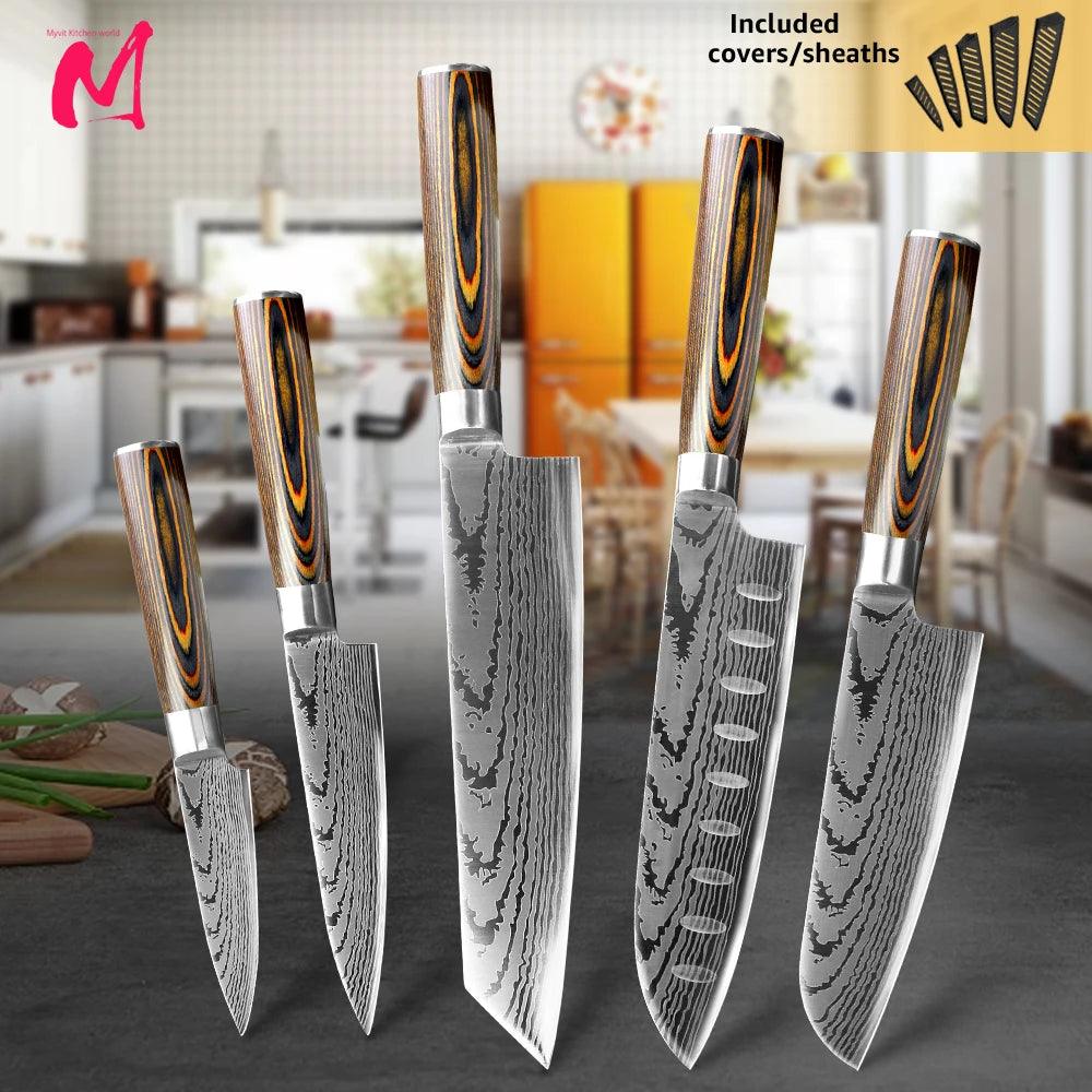 Kitchen Knife Set  :  Chef Knives Japanese