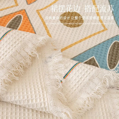 Full cover all-season bohemian cotton and linen sofa towel anti-slip and anti-cat scratch