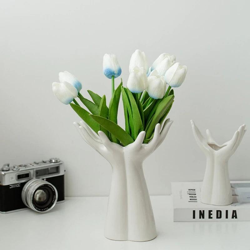 Vase Porcelain Hand Bouquet Flower