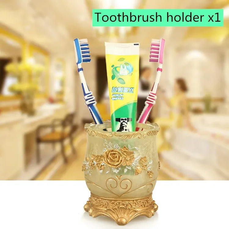 romantic floral

resin romantic flower luxury bathroom accessories

flower European style bathroom set

floral bathroom setluxury bathroom supplies

antique

resin

floral

soap dispenser

toothbrush holder

mouthwash cup