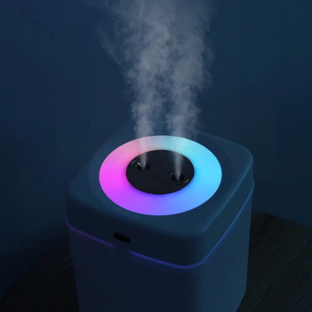 Humidificador de gran capacidad de 3 l para uso doméstico con lámpara de caballo colorido